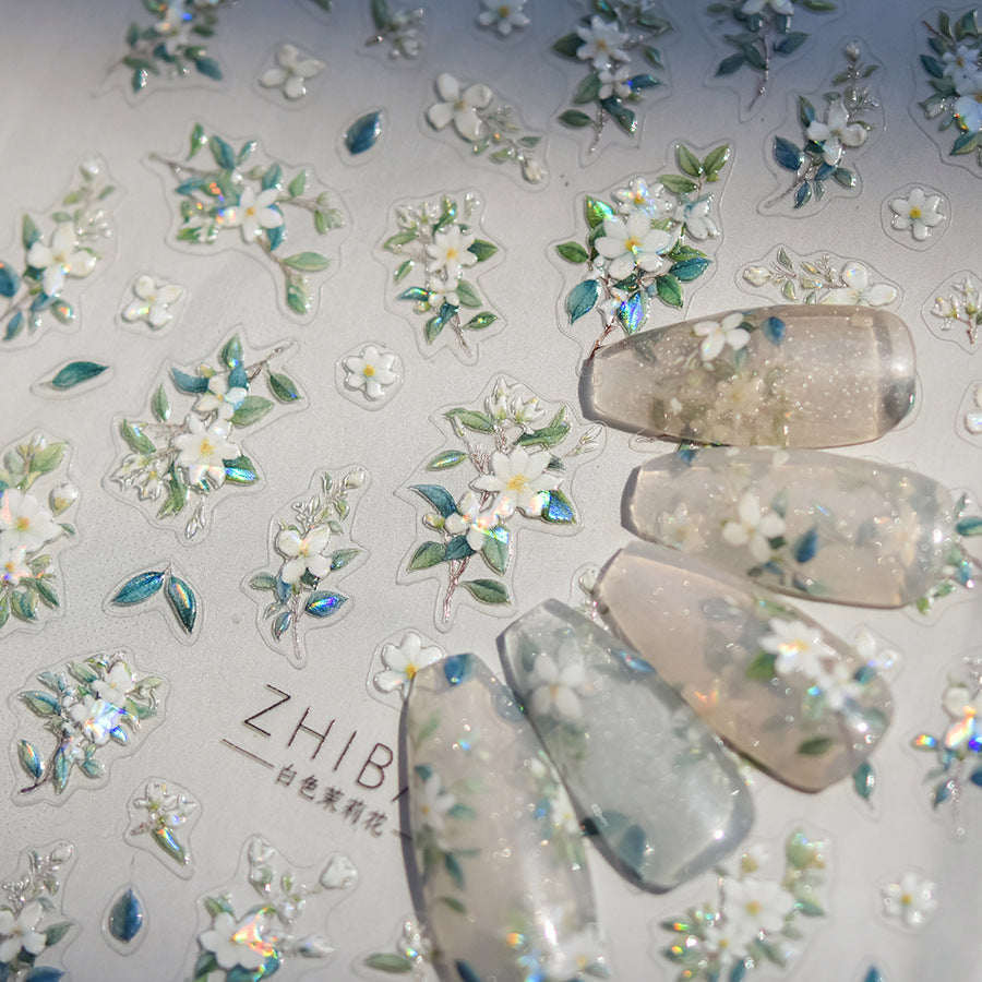 Lily Flower Nail Deco Stickers – LuLuFun Studio Floral Art Decals