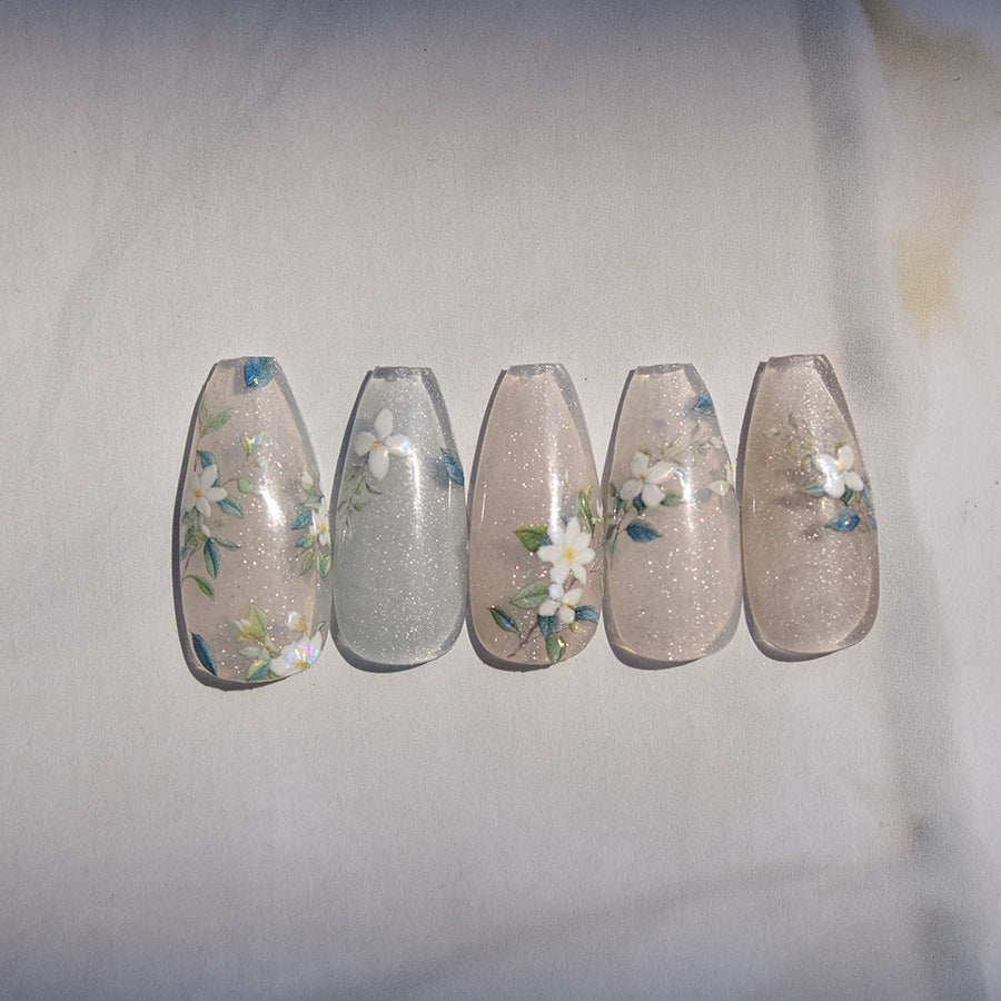 Lily Flower Nail Deco Stickers – LuLuFun Studio Floral Art Decals