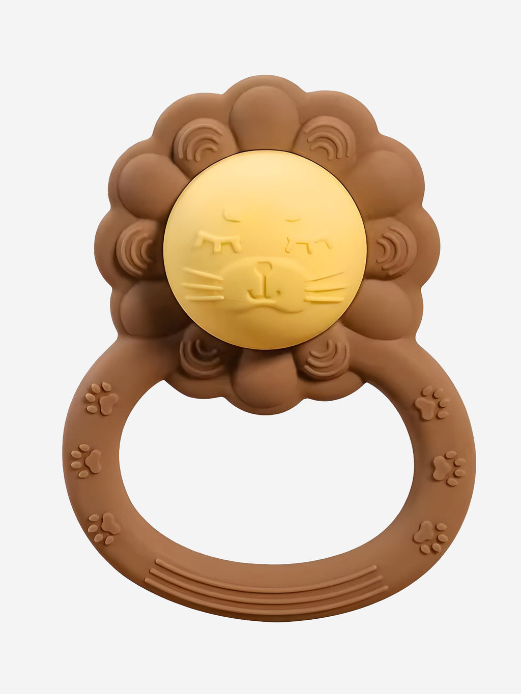 Bloom Bambini Lion Baby Rattle Teether – Silicone Eco-Friendly Brown
