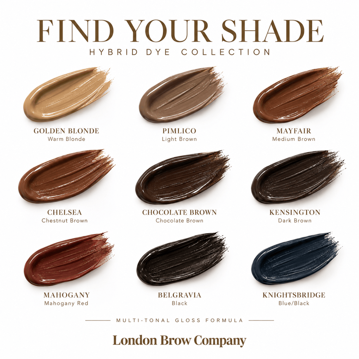London Brow Hybrid Dye – Professional Long-Lasting Brow Tint (15ml)