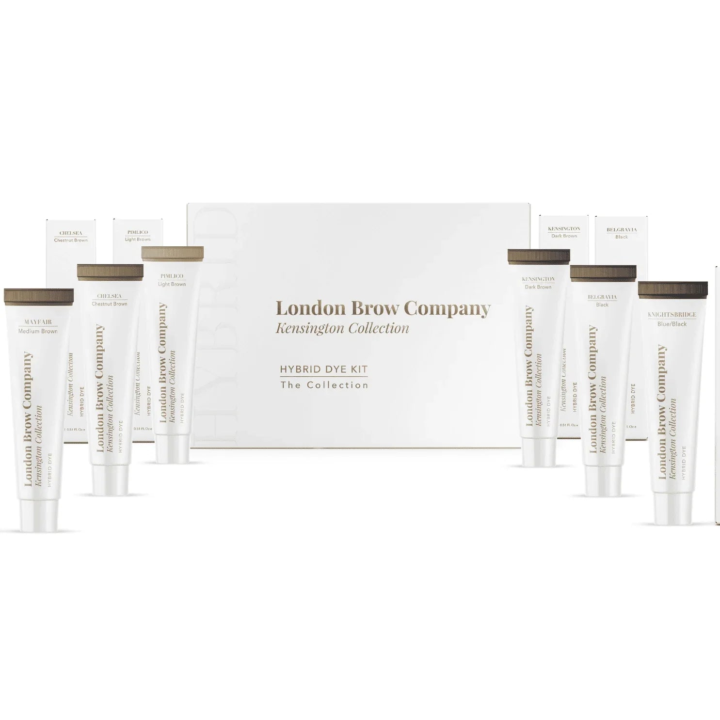 London Brow Hybrid Dye Full Collection – 6 Shades Professional Tint Set