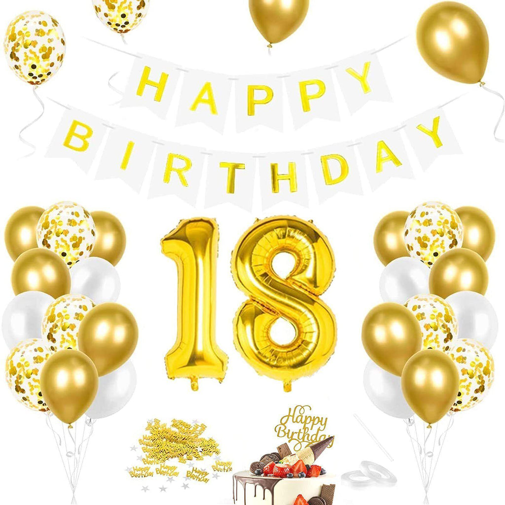 Massive Discounts Gold Birthday Balloon Set – Latex & Foil Party Decor