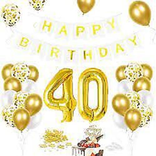 Massive Discounts Gold Birthday Balloon Set – Latex & Foil Party Decor