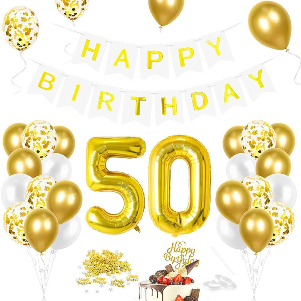 Massive Discounts Gold Birthday Balloon Set – Latex & Foil Party Decor