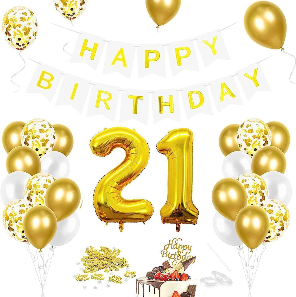 Massive Discounts Gold Birthday Balloon Set – Latex & Foil Party Decor