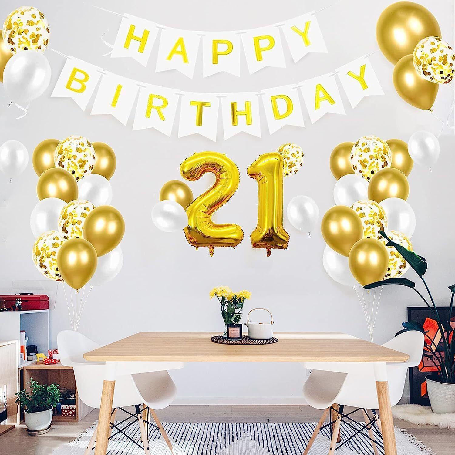 Massive Discounts Gold Birthday Balloon Set – Latex & Foil Party Decor