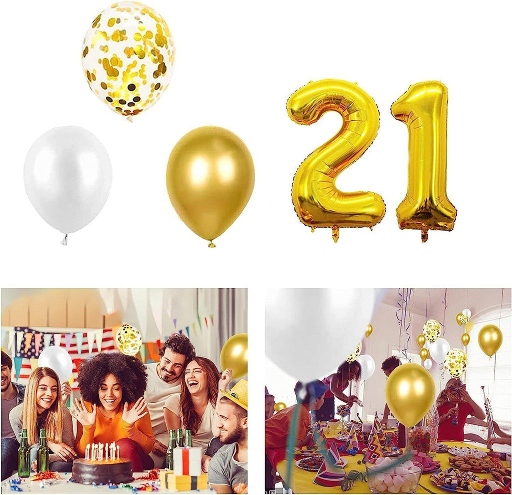 Massive Discounts Gold Birthday Balloon Set – Latex & Foil Party Decor
