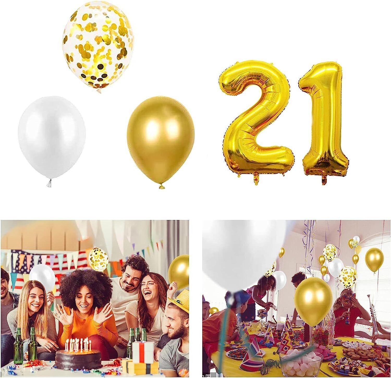Massive Discounts Gold Birthday Balloon Set – Latex & Foil Party Decor
