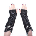 Heartless Luna Arm Warmers in Black – Soft Cotton Blend Sleeve Covers