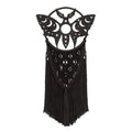 Alchemy Gothic Lunar Moth Macrame Wall Hanging | Triple Moon Decor