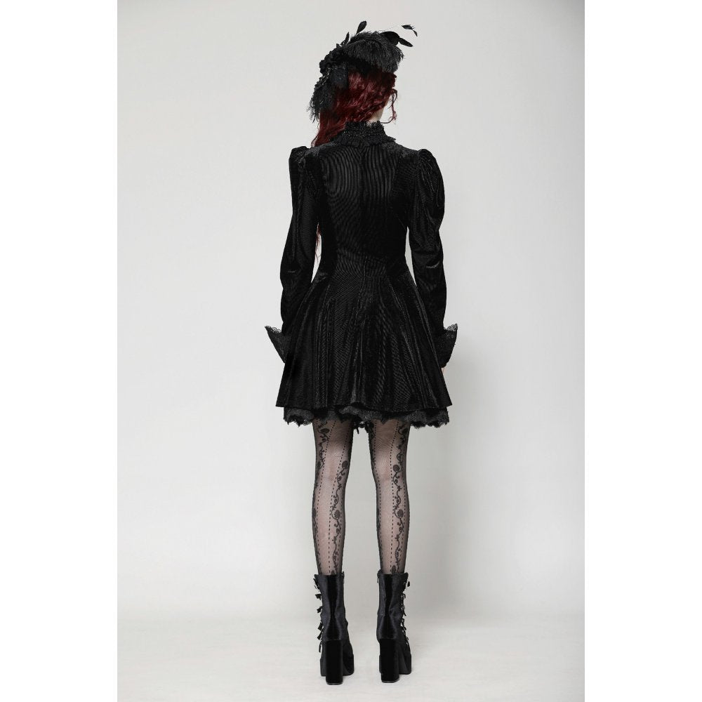 Dark in Love Inez Gown – Elegant Gothic Velvet and Lace Long Dress