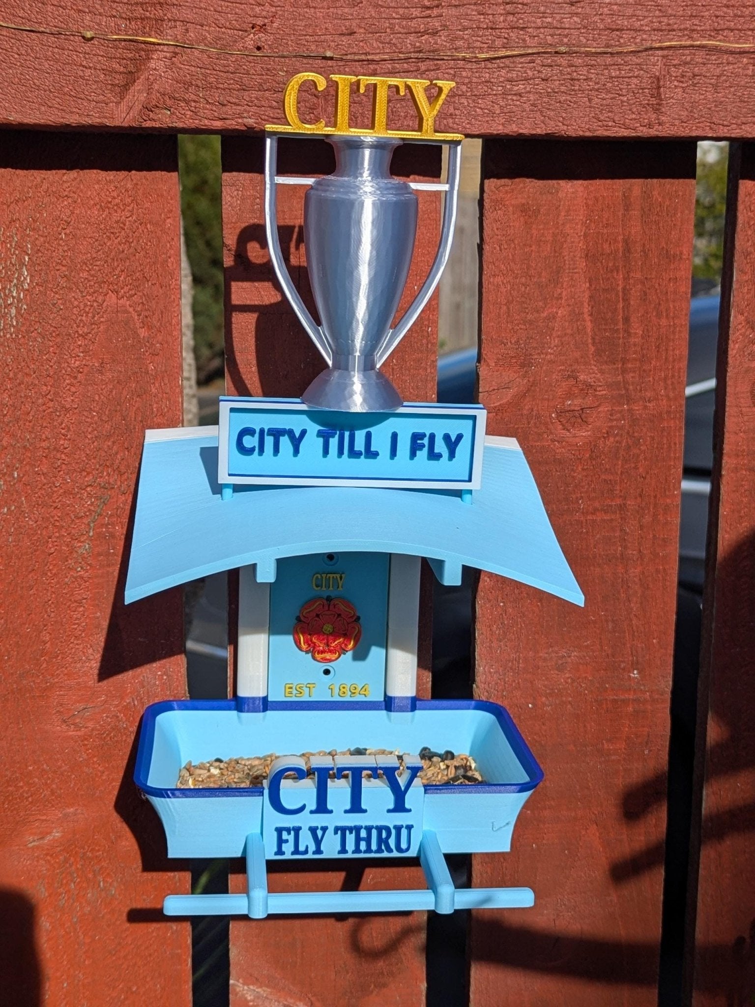 Chaddyverse Manchester City Bird Feeder – Sky Blue Football Fan Gift