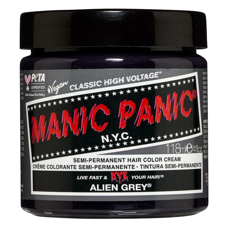 Manic Panic Alien Grey Classic Cream Hair Colour – Vegan Slate Grey Dye