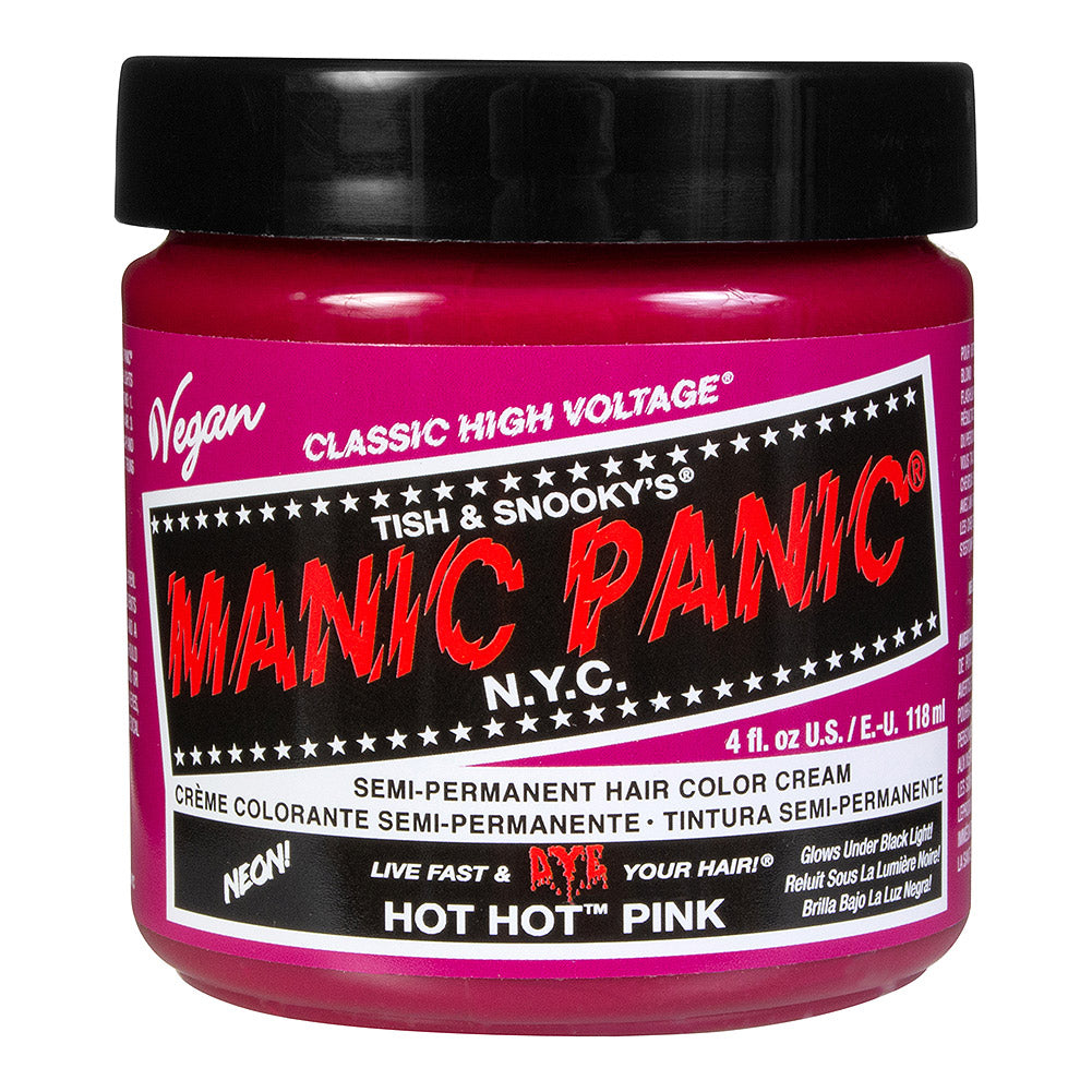 Manic Panic Hot Hot Pink Semi-Permanent Hair Dye | UV Reactive 118ml
