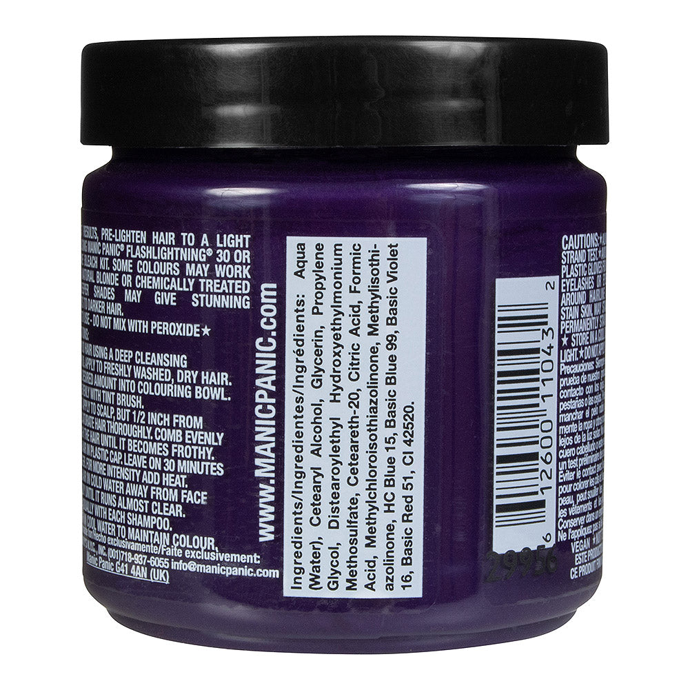 Manic Panic Violet Night Semi-Permanent Hair Dye | Deep Dark Purple