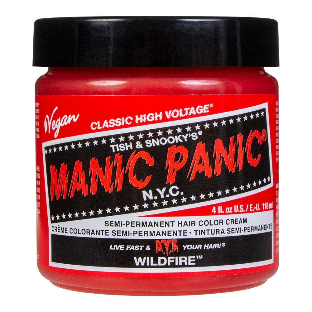 Manic Panic Wildfire Red Semi-Permanent Hair Dye | UV Reactive Vegan 118ml