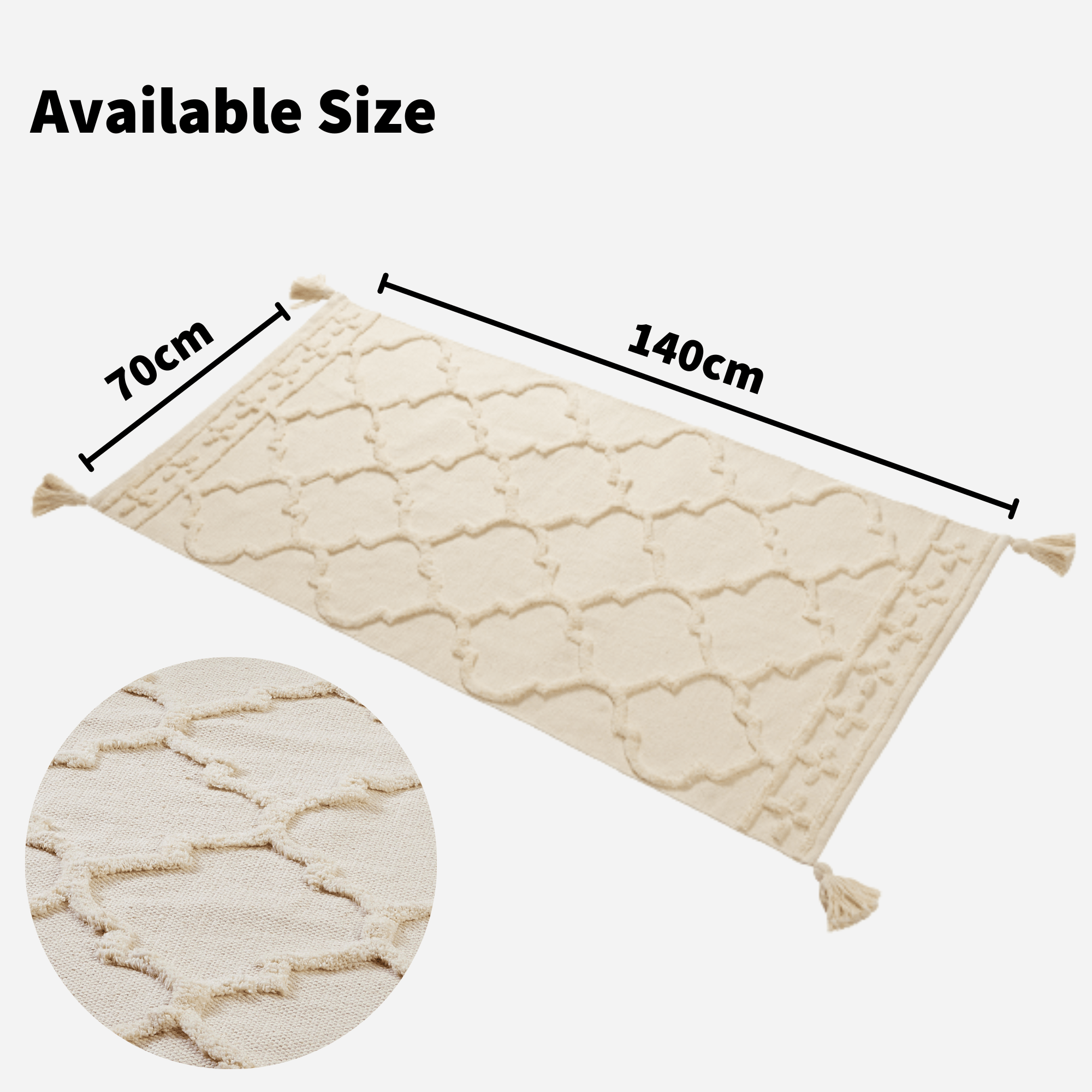 OLIVIA ROCCO Marrakesh Cotton Rug – Washable Eco Friendly Carpet