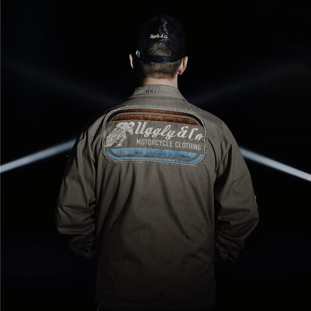 Green Flattrack Moto Shacket