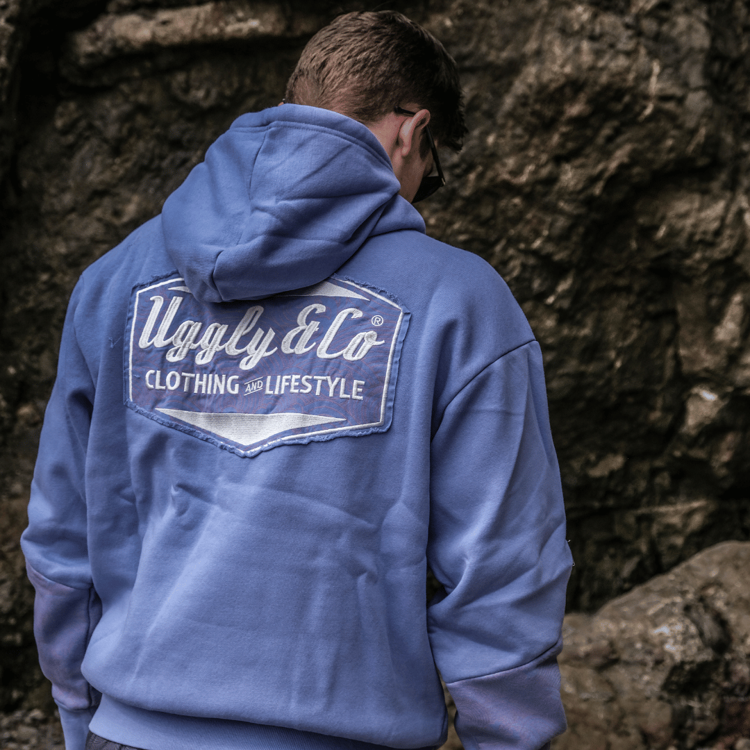 Uggly and Co Purple Surf Diamond Heavyweight Fleece Hoodie – Collection 3.0