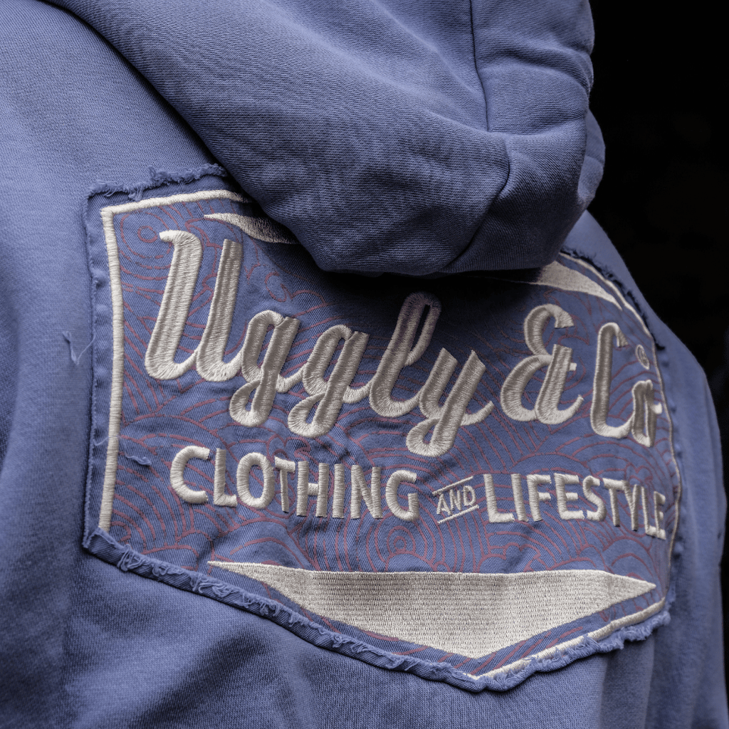 Uggly and Co Purple Surf Diamond Heavyweight Fleece Hoodie – Collection 3.0