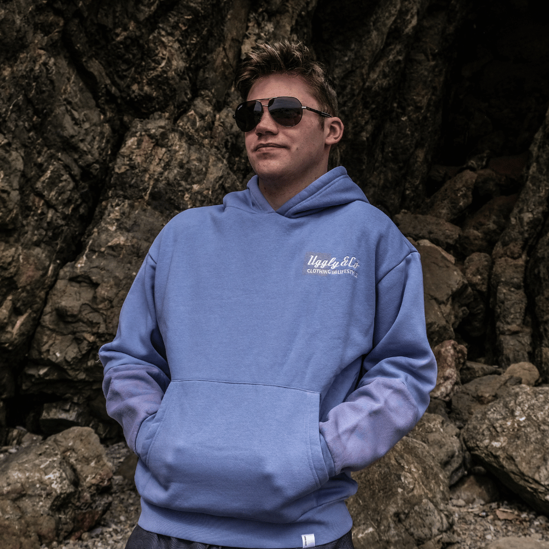 Uggly and Co Purple Surf Diamond Heavyweight Fleece Hoodie – Collection 3.0
