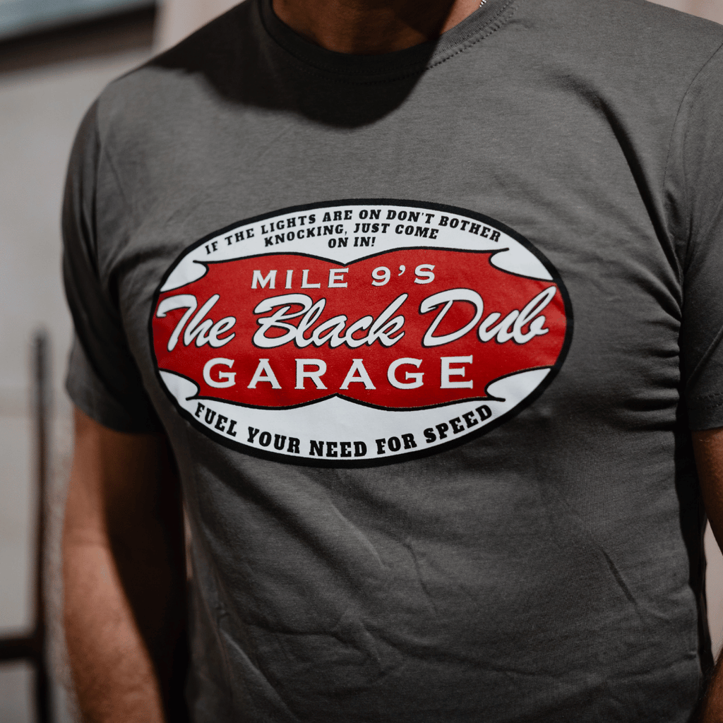 Uggly and Co Black Dub Garage Tee – Vintage Isle of Man Cotton Shirt