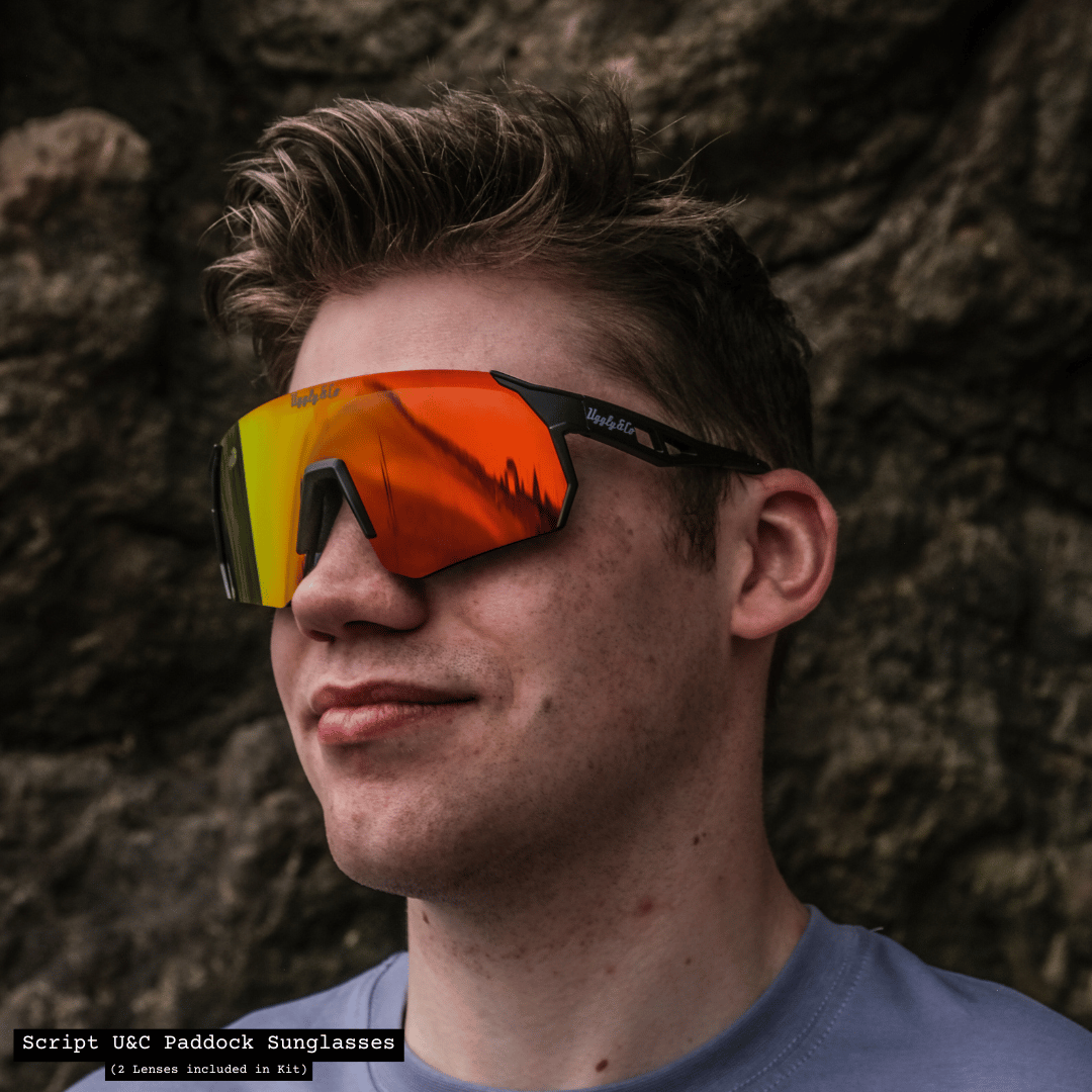 Uggly and Co Script Paddock Polarized Cycling Sunglasses - Matte Black