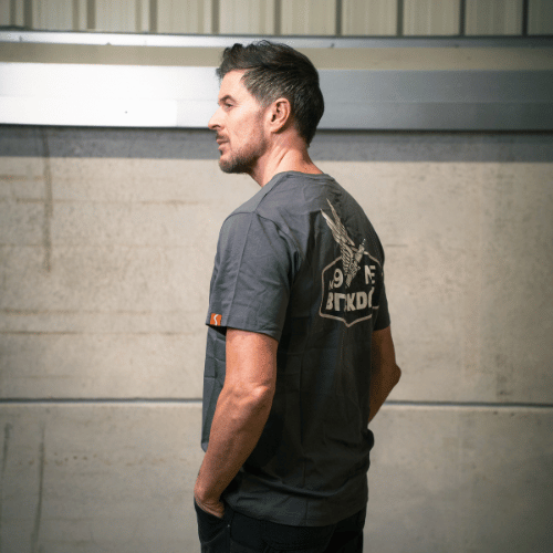 Uggly and Co Grey Wings Spark Plug T-Shirt – Isle of Man Biker Tee
