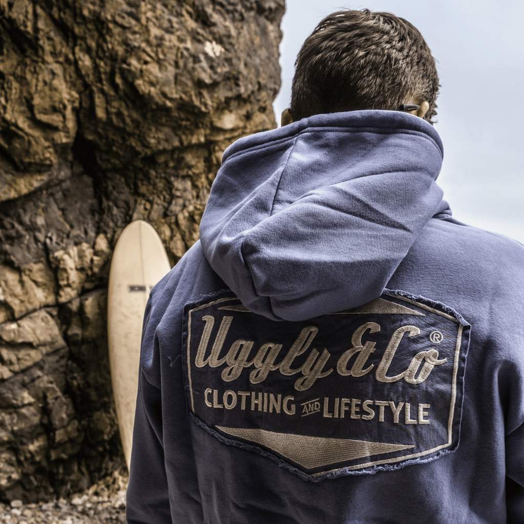 Uggly and Co Purple Surf Diamond Heavyweight Fleece Hoodie – Collection 3.0
