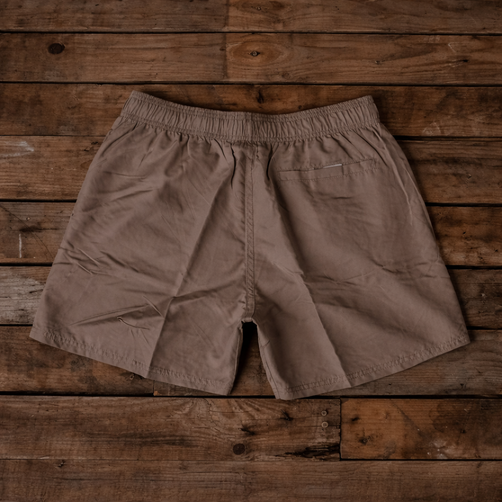 Uggly & Co Men's Beige Diamond Swim Shorts – Quick Dry Board Trunks