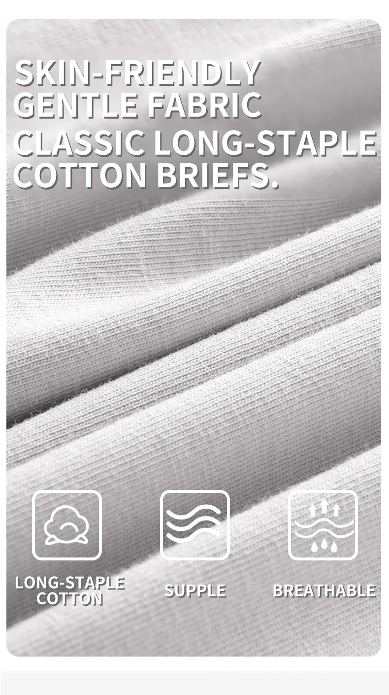 Men’s Seamless Cotton Boxer Briefs 4-Pack – Breathable & Antibacterial | DArtano
