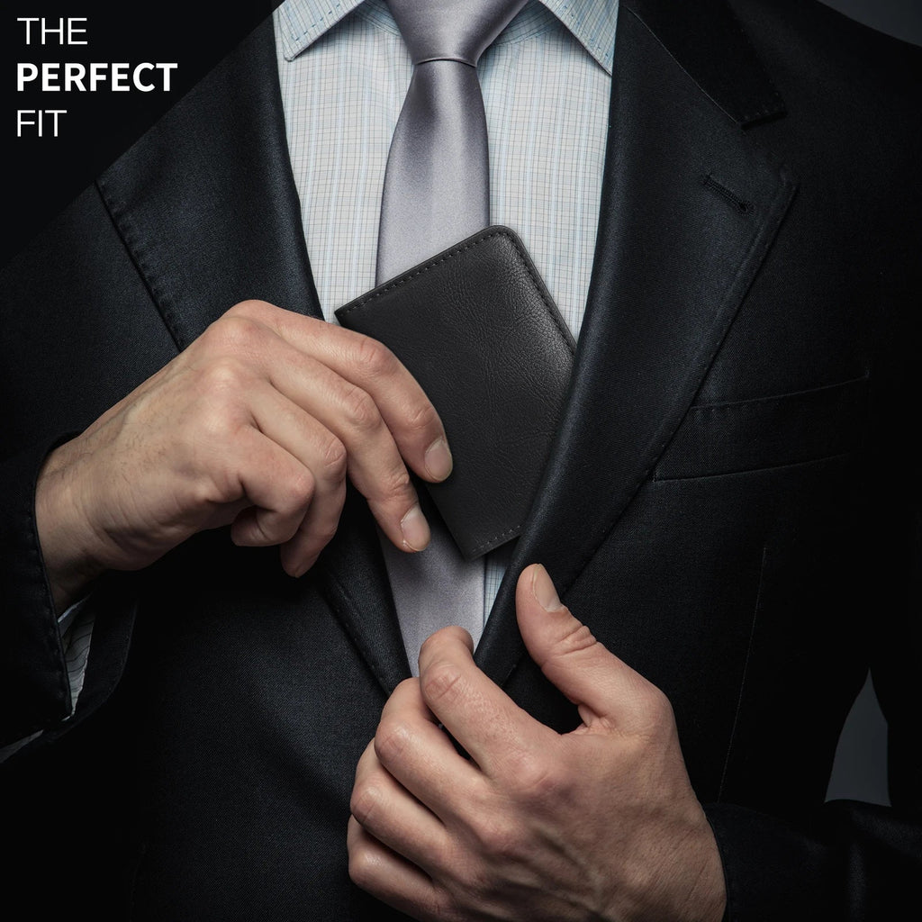Men’s Slim RFID Wallet – Minimalist PU Leather Card Holder