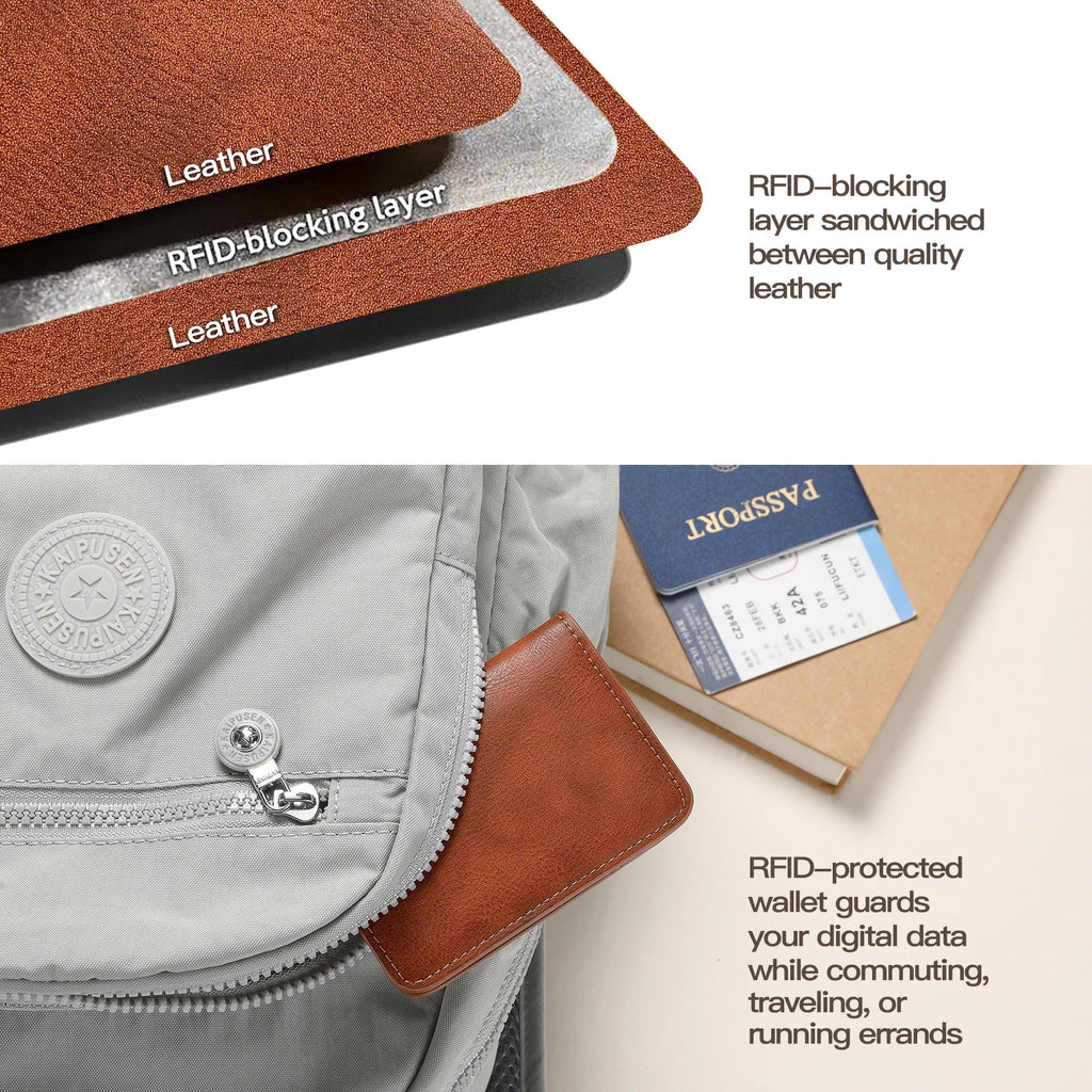 Men’s Slim RFID Wallet – Minimalist PU Leather Card Holder