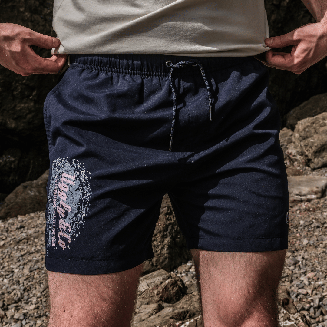 Uggly and Co Blue Diamond Men's Swim Shorts – Quick Dry Board Trunks