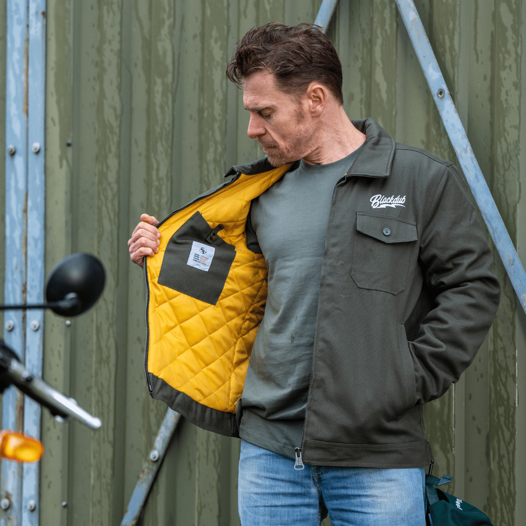 Uggly and Co Since 95' Mechanic Jacket – Green Cotton Canvas Workwear
