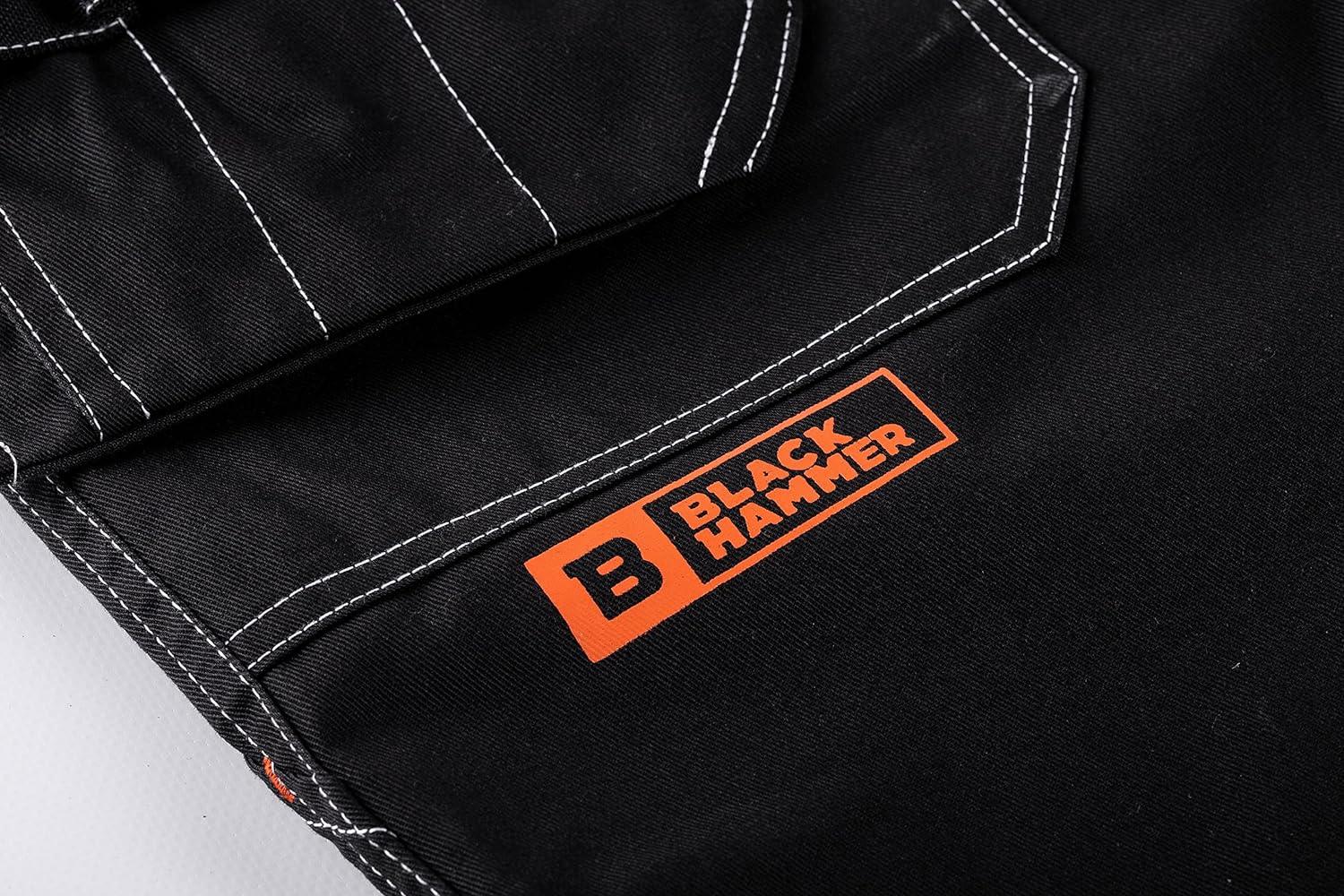 Black Hammer Mens Cargo Work Shorts | Heavy Duty Multi-Pocket Workwear