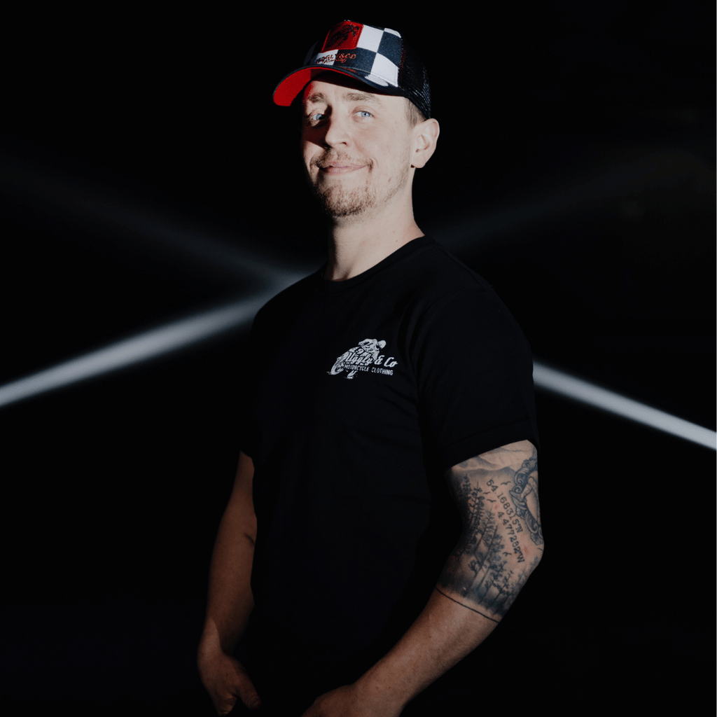 Uggly and Co Flattrack Graphic Tee – Black Heavyweight Cotton T-Shirt
