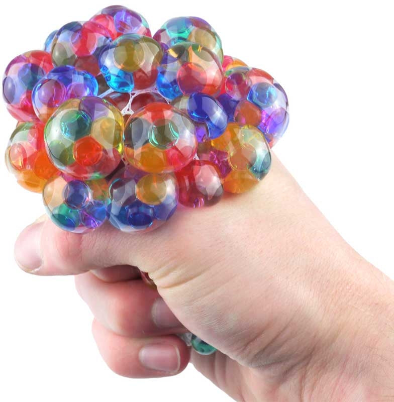 Snaps Mesh Ball With Beads – Squishy Sensory Fidget Toy for Kids