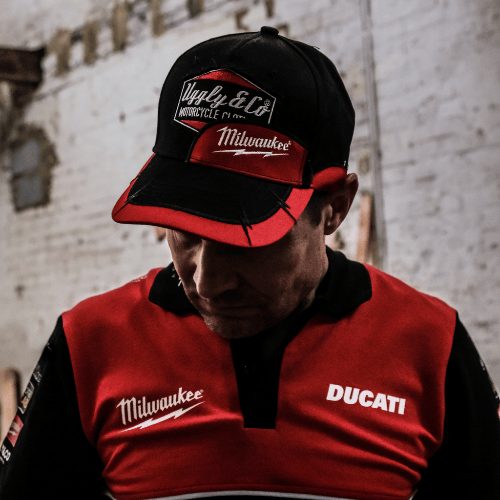 Uggly and Co x Milwaukee Tools Diamond Trucker Hat – Red Cotton Cap