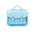 Handmade Leather Micro Satchel - Pastel Baby Blue