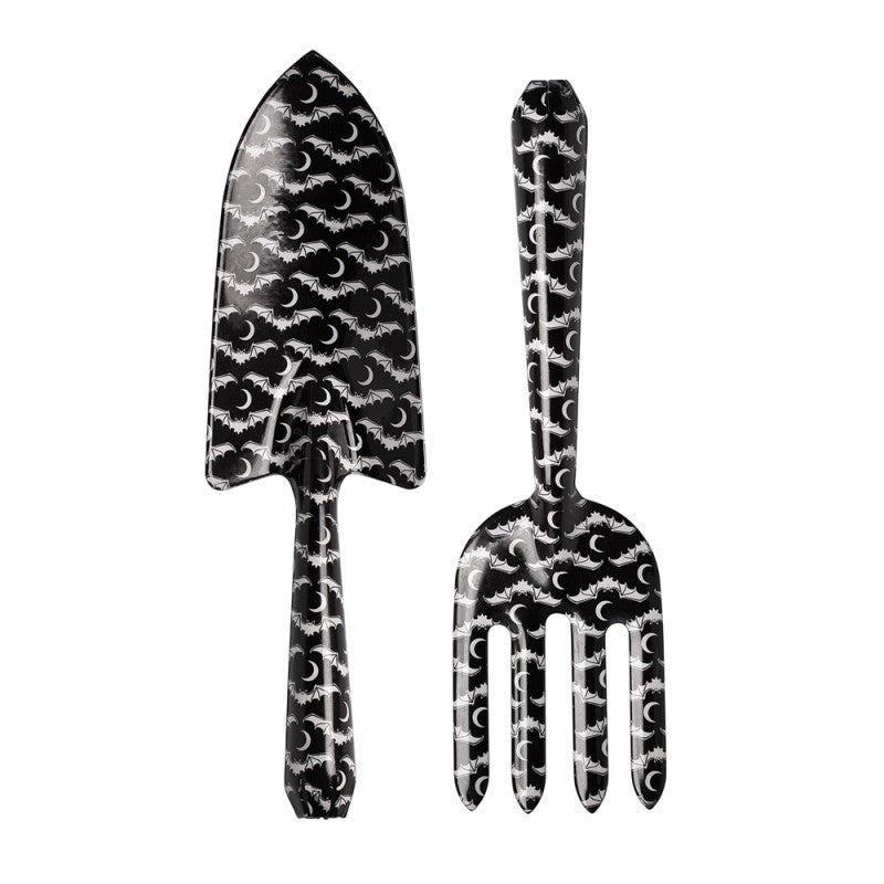 Alchemy Gothic Midnight Garden Bat Steel Fork and Trowel Gift Set