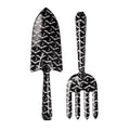 Alchemy Gothic Midnight Garden Bat Steel Fork and Trowel Gift Set