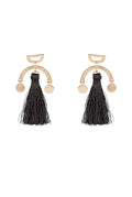 Millie Tassel And Brushed Gold Drop Earrings