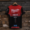 Milwaukee Tools x Ducati Team Wear Racing Tee - 100% Cotton Black