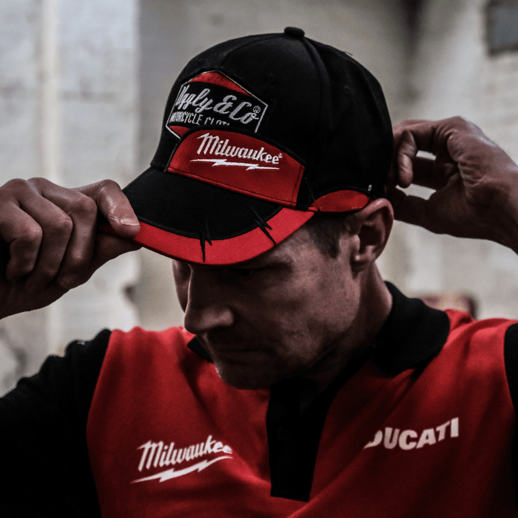 Uggly and Co x Milwaukee Tools Diamond Trucker Hat – Red Cotton Cap