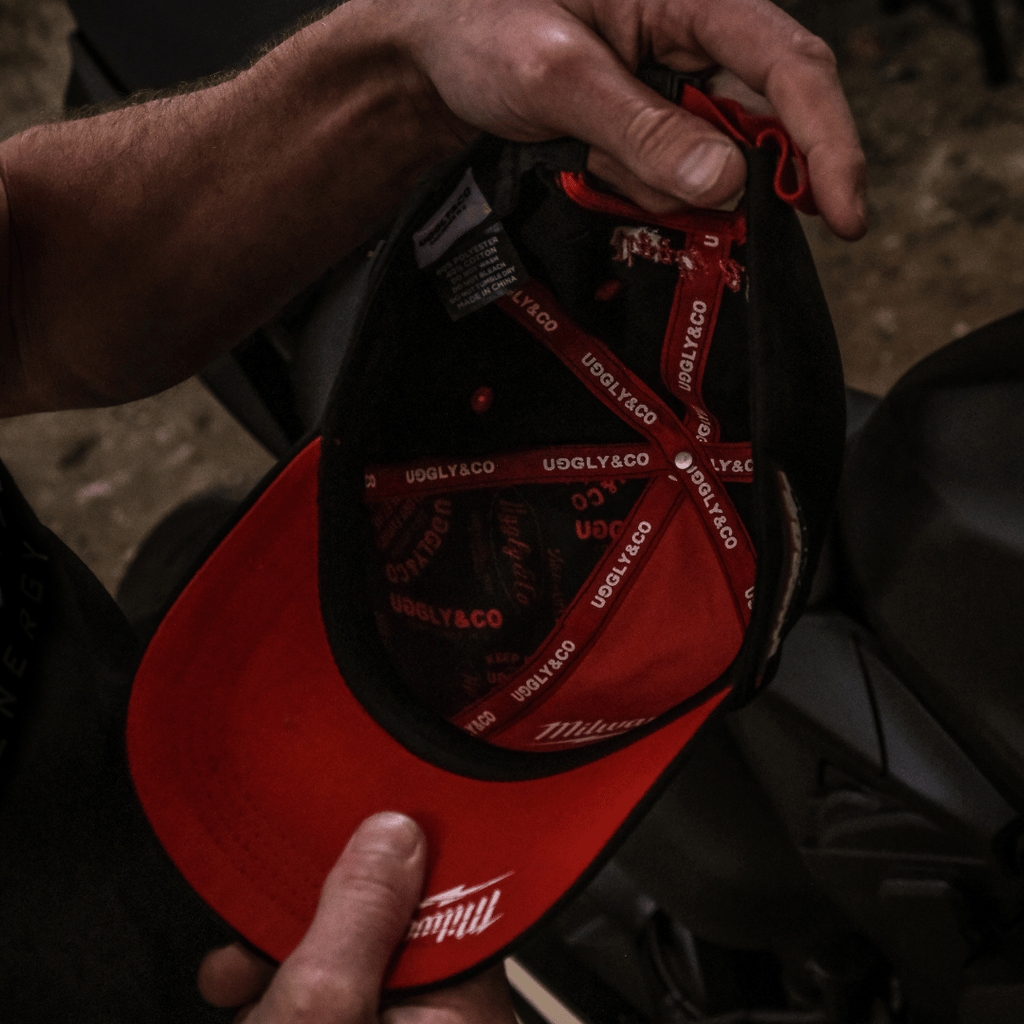 Milwaukee Tools x Ducati Team-Wear Trucker Hat – Red & Black Cotton Cap