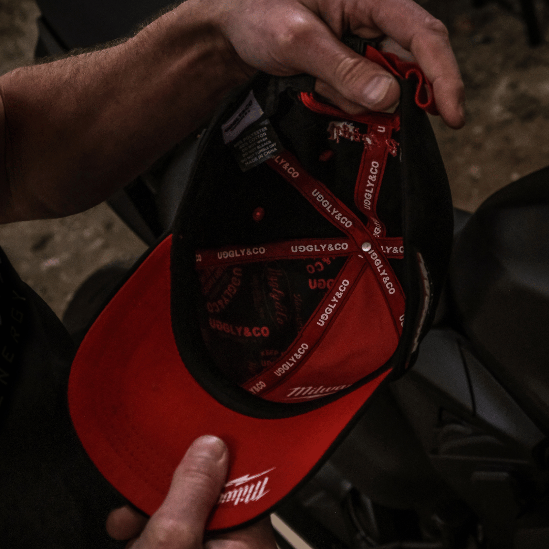 Milwaukee Tools x Ducati Team-Wear Trucker Hat – Red & Black Cotton Cap