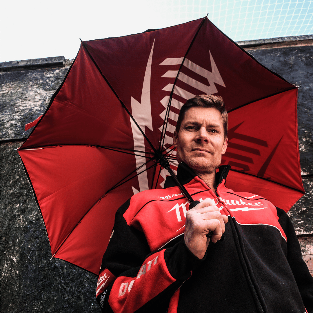 Milwaukee Tools x Ducati Racing Umbrella | Uggly & Co Team Gear