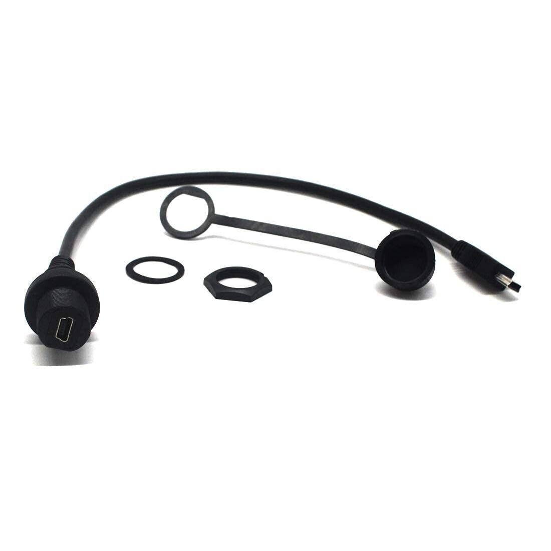 Massive Discounts Mini USB Panel Mount Cable - 30cm Waterproof Dashboard