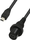 Massive Discounts Mini USB Panel Mount Cable - 30cm Waterproof Dashboard
